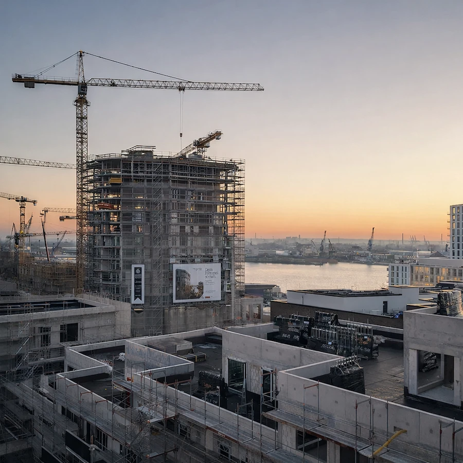 Überseequartier Hamburg Rohbau